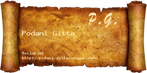 Podani Gitta névjegykártya